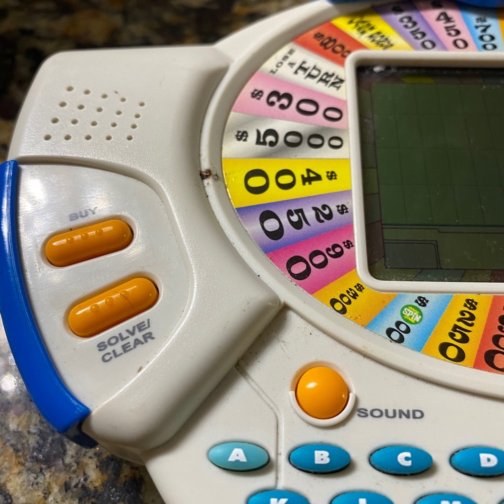 Wheel Of Fortune Handheld Game Tiger 1998